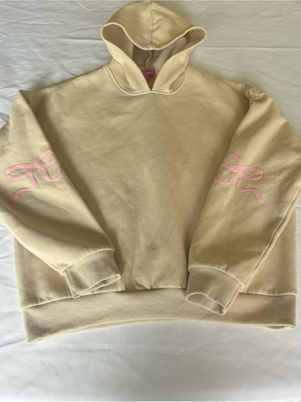 Edikted Bonney Bow Detail Hoodie Womens Size Large Womens